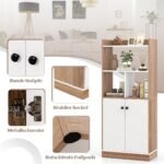 Trijų pakopų atviro tipo stovima spintelė (Balta)