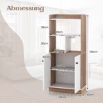 Trijų pakopų atviro tipo stovima spintelė (Balta)