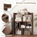 Erdvus septynių skyrių pastatomas knygų lentynos stovas (Riešuto)