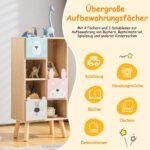 Vaikiška knygų lentyna su trimis stalčiais (Natūrali)