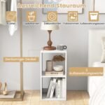 Knygų lentyna dviejų skyrių (Balta)