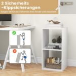 Knygų lentyna dviejų skyrių (Balta)