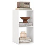 Knygų lentyna dviejų skyrių (Balta)