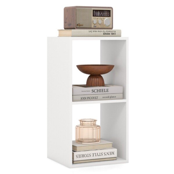 Knygų lentyna dviejų skyrių (Balta)