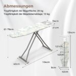 Sulankstoma lyginimo lenta su padėklu geležims ir 7 aukščio reguliavimo padėtimis (Dryžuota)