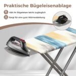 Sulankstoma lyginimo lenta su padėklu lygintuvui iki 30 kg apkrovos (Mėlyna ir geltona)