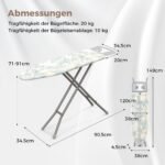 Sulankstoma lyginimo lenta su lygintuvo padėklu ir aukščio reguliavimu (Dryžuota)