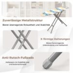 Sulankstoma lyginimo lenta su padėklu ir 7 aukščio reguliavimo padėtimis (Mėlyna ir geltona)