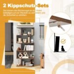 Erdvi penkių pakopų knygų lentyna (Rustiška ruda)