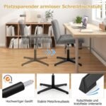Ergonomiška biuro kėdė su nugaros atrama ir plačia sėdimąja dalimi (Pilka)