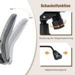 Reguliuojamo aukščio biuro kėdė su atlošu ir 150 kg apkrova (Pilka)