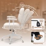 Ergonomiška biuro kėdė su atlošu ir ratukais (Smėlio)