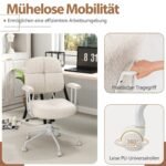 Ergonomiška biuro kėdė su atlošu ir ratukais (Smėlio)