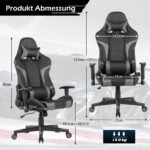 Ergonomiška biuro kėdė su juosmens ir galvos atrama (Pilka)