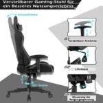 Ergonomiška biuro kėdė su juosmens ir galvos atrama (Pilka)