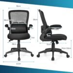 Ergonomiška biuro kėdė su juosmens atrama (Juoda)