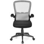 Ergonomiška biuro kėdė su juosmens atrama ir reguliuojamomis rankenomis 98–106 cm aukščio (Pilka)