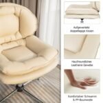 Ergonomiška biuro kėdė su reguliuojamu aukščiu (Smėlio)