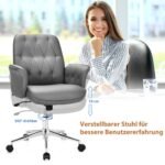 Ergonomiška biuro kėdė su reguliuojamu aukščiu ir atlošu (Pilka)