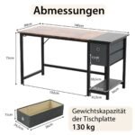 Kompaktiškas rašomasis stalas su 2 stalčiais ir 140 cm stalviršiu (Ruda)