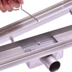 Nerūdijančio plieno dušo latakas su sifonu 800 mm (Sidabrinė)