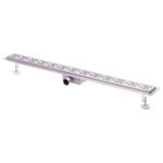 Nerūdijančio plieno grindų nuotekų latakas su sifonu 700 mm (Sidabrinė)
