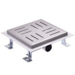 Nerūdijančio plieno kvadratinis grindų latakas su apsauga nuo kvapo (Raudona)