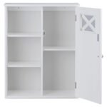 Sieninė spintelė su reguliuojama lentyna (Balta)