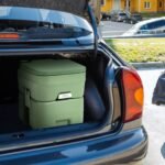 Nešiojamas turistinis tualetas su 20 l nuotekų rezervuaru (Žalia)