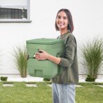 Nešiojamas turistinis tualetas su 20 l nuotekų rezervuaru (Žalia)