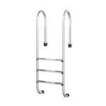 3 pakopų nerūdijančio plieno baseino kopėtėlės (Sidabrinė)