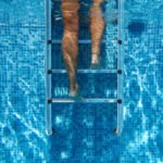 3 pakopų nerūdijančio plieno baseino kopėtėlės (Sidabrinė)