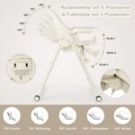 Vaikiška reguliuojamo aukščio maitinimo kėdutė (Smėlio)