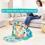 Kūdikių mankštos kilimėlis su muzika ir šviesomis (Mėlyna)