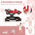 Daugiafunkcis vaikštynukas su žaidimų padėklu (Raudona)