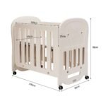 Daugiafunkcis lopšys su ratukais ir dviejų lygių reguliavimu (Smėlio)