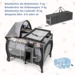 Daugiafunkcis vaikiškas lovytės čiužinuko komplektas (Spalvota)