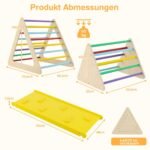 3in1 vaikų laipiojimo kompleksas su kopėčiomis ir čiuožykla (Spalvotas)