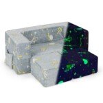 Modulinis vaikiškas minkštasuolis su pufais švytintis tamsoje (Pilka)