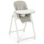 Reguliuojamo aukščio vaikiška kėdutė su nuimamu padėklu ir paminkštinimu (Pilka)