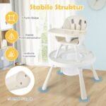 Reguliuojamo aukščio 6-in-1 universali vaikiška kėdutė (Smėlio)