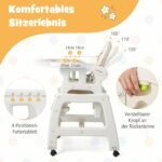 Universalus 3-in-1 vaikiškas kėdutės ir stalo rinkinys (Smėlio)
