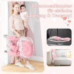 Nešiojama kūdikio supynė su reguliuojamu atlošu (Rožinė)