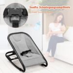 Daugiafunkcinė kūdikio sūpynė ir lopšys reguliuojamos pozicijos iki 15 kg svorio (Šviesiai pilka)