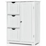 Daugiatiktė baldų spintelė su 3 stalčiais (Balta)