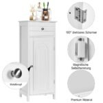 Kompaktiška spintelė su stalčiumi ir reguliuojamomis lentynomis (Balta)