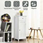 Kompaktiška spintelė su stalčiumi ir reguliuojamomis lentynomis (Balta)