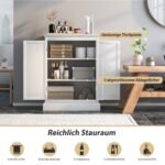 Vonios spintelė su dviem reguliuojamomis lentynomis 60 x 32 x 81 cm (Balta)