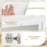 Vonios veidrodinė spintelė su reguliuojama lentyna (Balta)