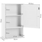 Pakabinama spintelė su reguliuojama lentyna (Balta)